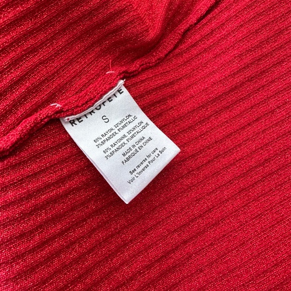 Retrofete Verona Bandage Knit Maxi Dress Red Halter Bodycon - Small - with tags - Picture 7 of 9